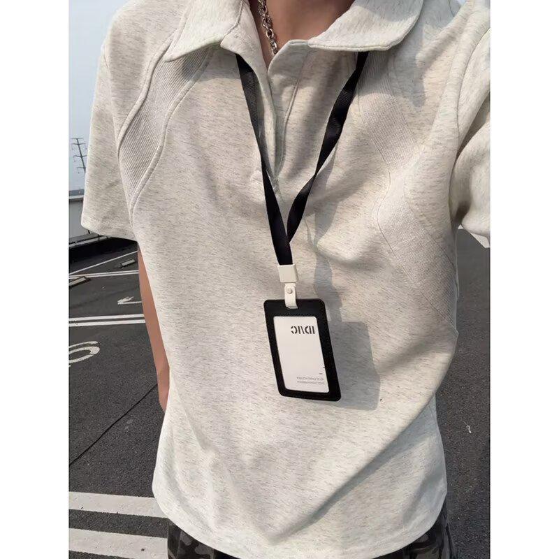 Unisex Pure Black High-End Lapel Polo Shirt with Short Sleeves - Cool Street Style, American Heavyweight Standard. 3XL
Unisex Pure Black High-End Lapel Polo Shirt with Short Sleeves - Cool Street Style, American Heavyweight Standard. 3XL