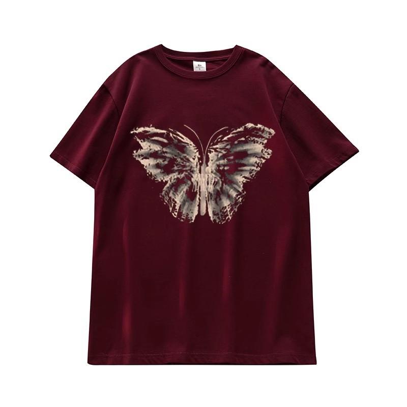 American retro t-shirt women s pure cotton short-sleeved summer new chic loose half-sleeved t-shirt chic top trendy M бордовый
American retro t-shirt women s pure cotton short-sleeved summer new chic loose half-sleeved t-shirt chic top trendy M бордовый