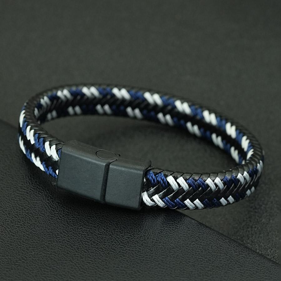 Noter Novel Men Bangle 2 Color Options Premium Selected Handmade Braided Leather Cord Bracelet Casual Versatile Accessories Темно-синій
Noter Novel Men Bangle 2 Color Options Premium Selected Handmade Braided Leather Cord Bracelet Casual Versatile Accessories Темно-синій