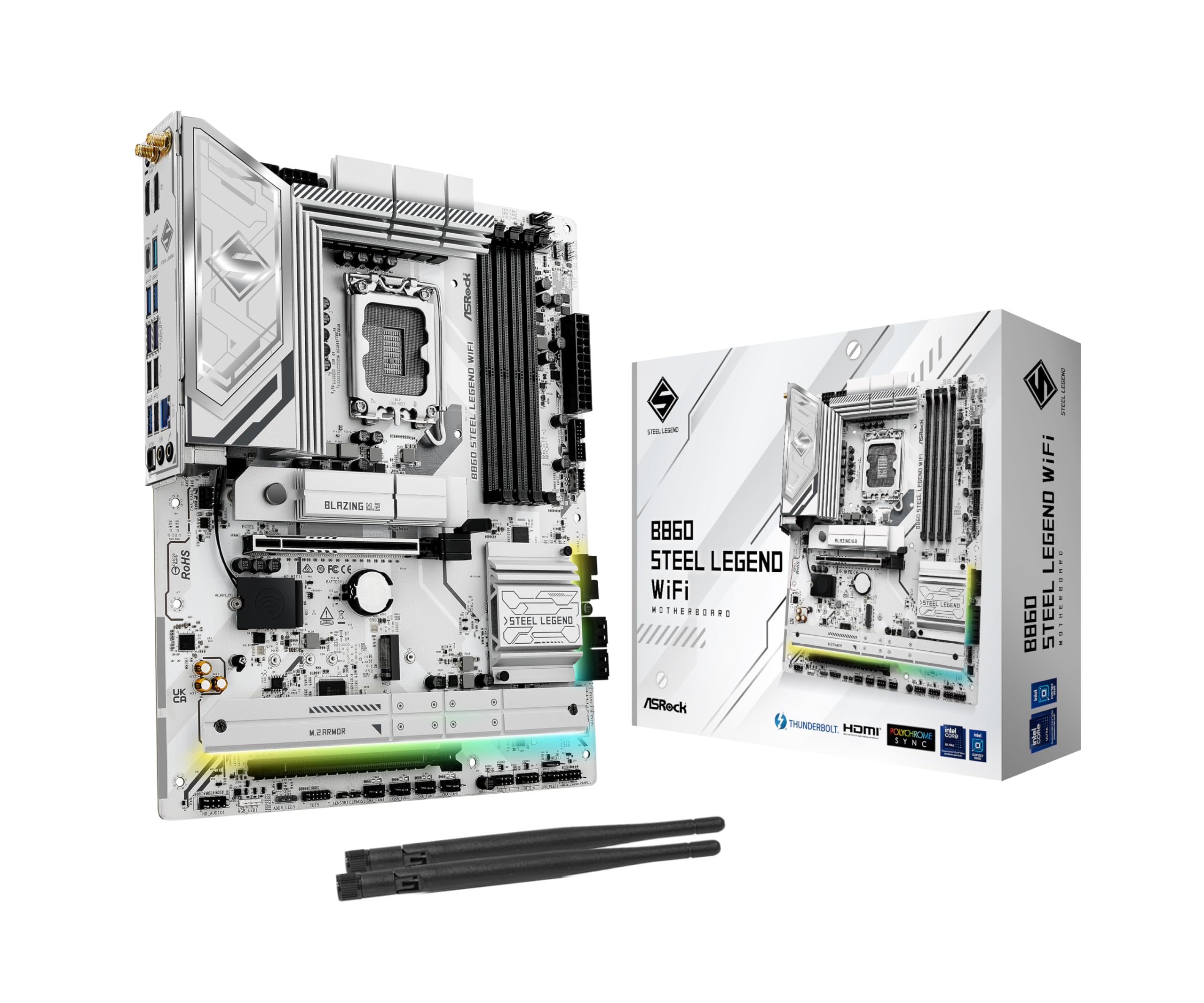 ASRock Motherboard B860 Steel Legend WiFi Intel CPU Core Ultra Compatible B860 Chipset DDR5 ATX Motherboard Authorized Distributor (LGA1851) [Domestic
ASRock Motherboard B860 Steel Legend WiFi Intel CPU Core Ultra Compatible B860 Chipset DDR5 ATX Motherboard Authorized Distributor (LGA1851) [Domestic