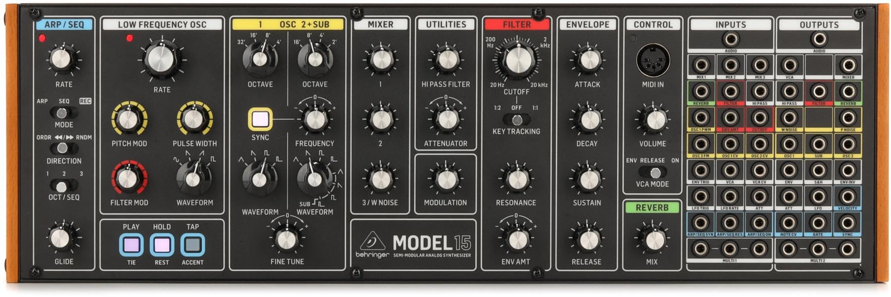 Комбінований синтезатор Behringer, сумісний з Eurorack МОДЕЛЬ 15, напівмодульний чорний
Комбінований синтезатор Behringer, сумісний з Eurorack МОДЕЛЬ 15, напівмодульний чорний