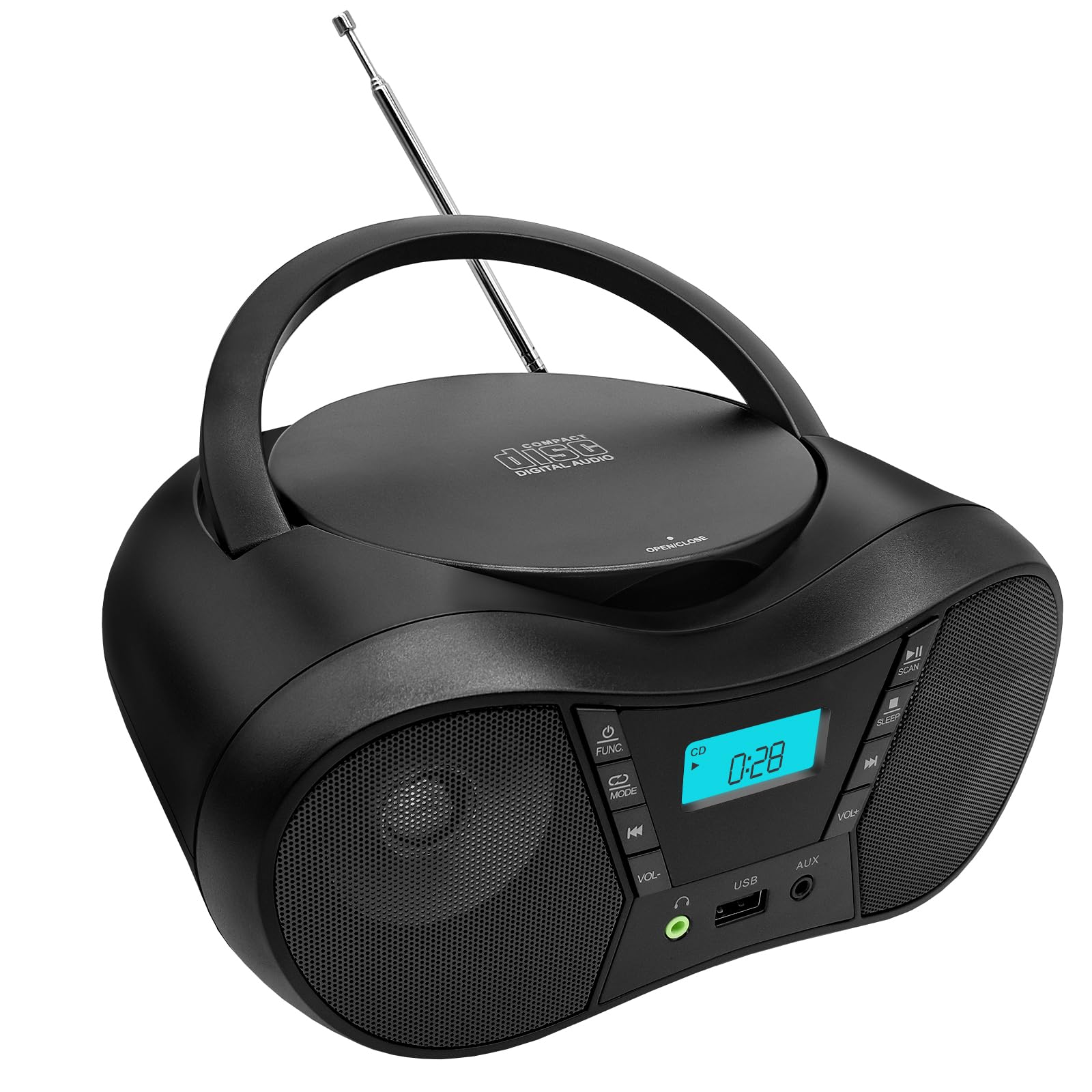Portable CD CD stereo rod recorder CD battery LCD earphone jack sleep language Japanese instruction manual player, radio, built-in speaker, antenna,
Portable CD CD stereo rod recorder CD battery LCD earphone jack sleep language Japanese instruction manual player, radio, built-in speaker, antenna,