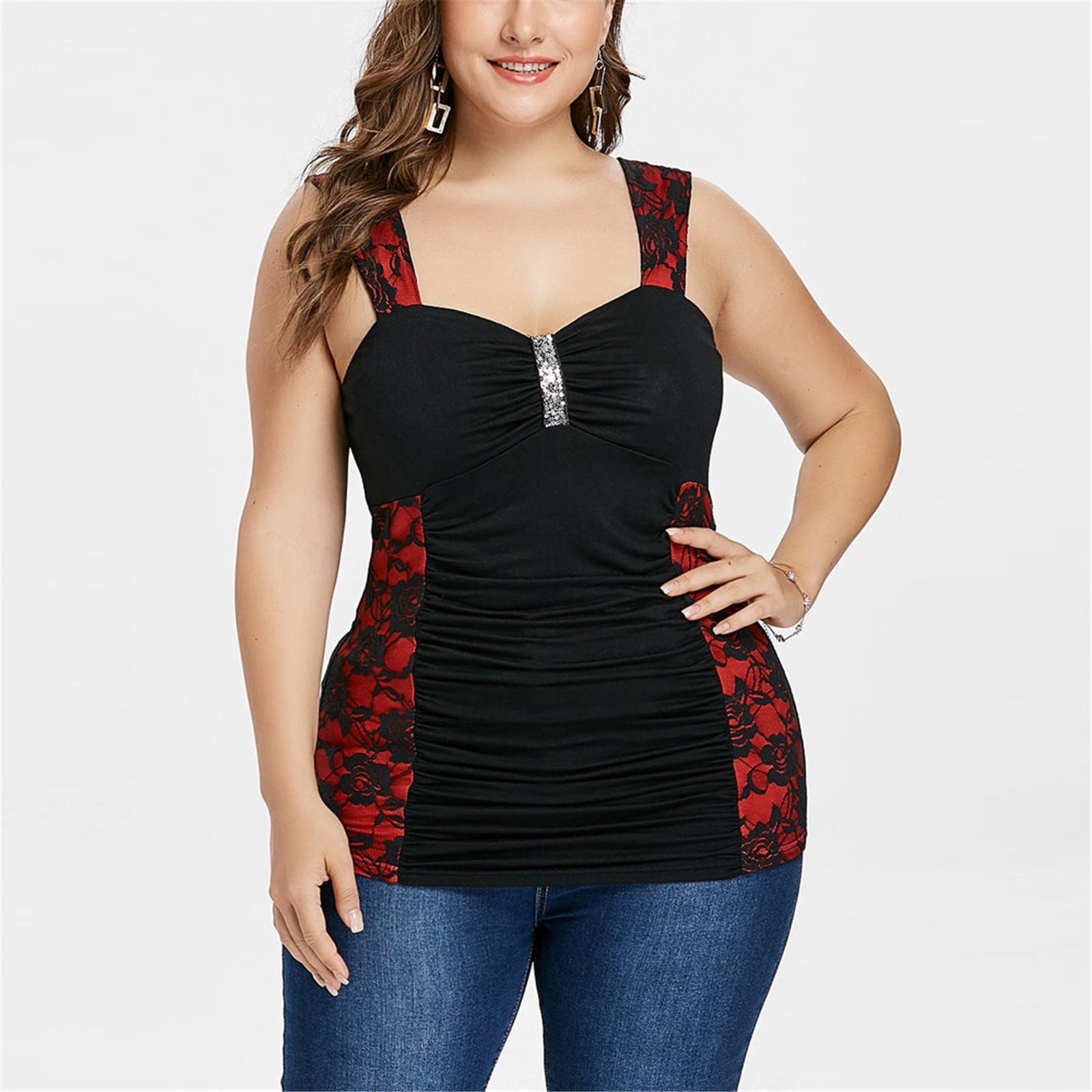 Женский летний плиссированный топ с v-образным вырезом и глубоким вырезом, сексуальный кружевной топ с пайетками и пайетками XXXXXL чёрный
Женский летний плиссированный топ с v-образным вырезом и глубоким вырезом, сексуальный кружевной топ с пайетками и пайетками XXXXXL чёрный