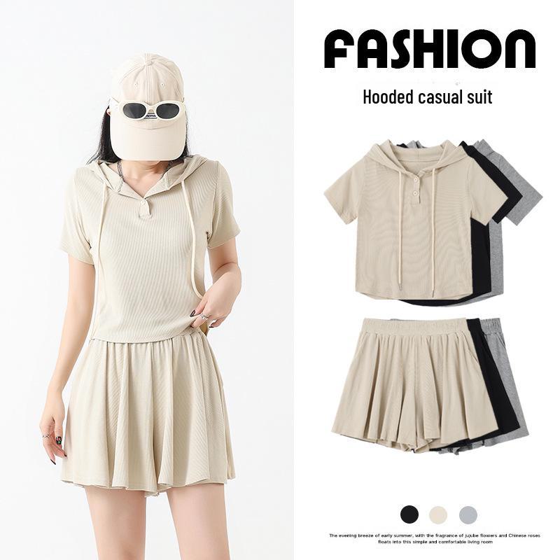 Women s Casual Hooded Two-Piece Skirt Suit for Spring/Summer - Stylish Top and Shorts Set XL (60-70 kg) абрикосовый
Women s Casual Hooded Two-Piece Skirt Suit for Spring/Summer - Stylish Top and Shorts Set XL (60-70 kg) абрикосовый