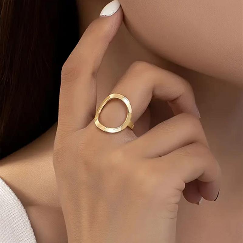 Irregular Hollow Opening Rings For Women Stainless Steel Gold Color Geometric Ring Fashion Simple Party Christmas Jewelry Gift
Irregular Hollow Opening Rings For Women Stainless Steel Gold Color Geometric Ring Fashion Simple Party Christmas Jewelry Gift