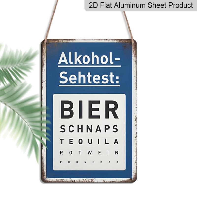 2D Flat 1pc Alcohol Vision Test Retro Aluminium Metal Sign, 12x8 Inches - Fun Proverb Party Decoration for Birthdays, Men s Gift, Suitable for Bars 20*30cm
2D Flat 1pc Alcohol Vision Test Retro Aluminium Metal Sign, 12x8 Inches - Fun Proverb Party Decoration for Birthdays, Men s Gift, Suitable for Bars 20*30cm