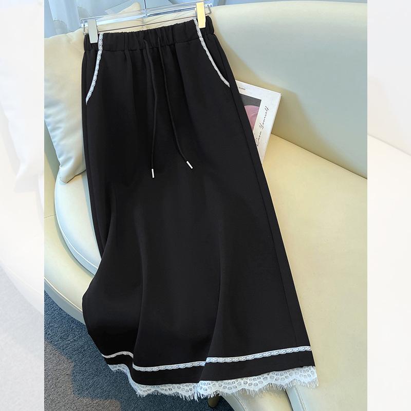 Кружевная лоскутная юбка миди с высокой талией, Женская весна/лето 2025, Облегающая А-силуэта 28/L (115-135 lbs) чёрный
Кружевная лоскутная юбка миди с высокой талией, Женская весна/лето 2025, Облегающая А-силуэта 28/L (115-135 lbs) чёрный