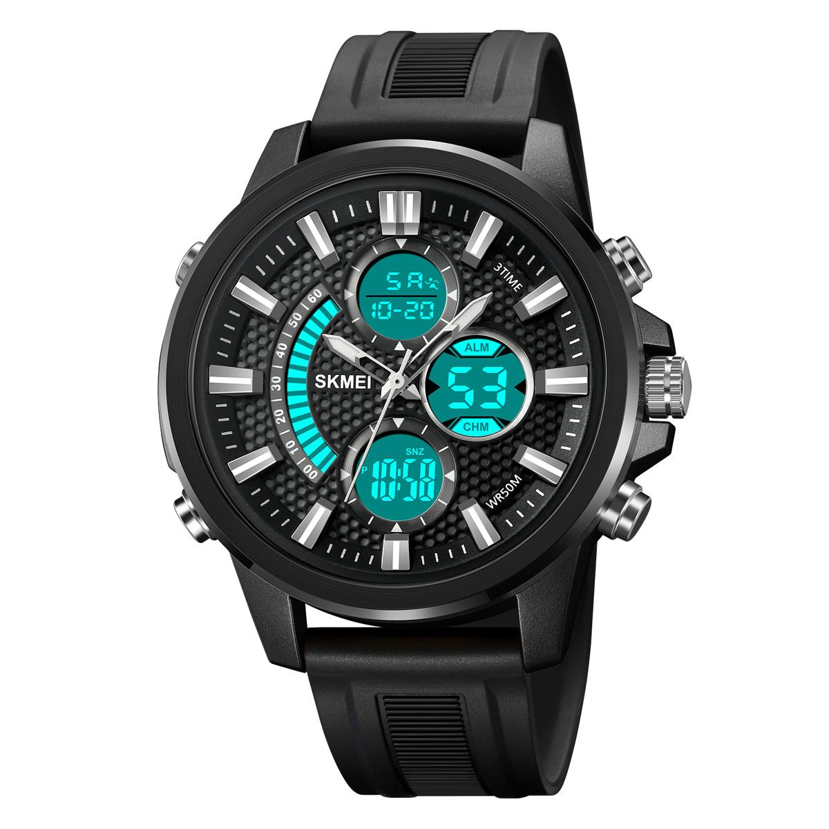Годинник SKMEI для чоловіків Цифровий годинник Оригінальний 5-барний водонепроникний 2Time Chrono Будильник Дата Тиждень Світло 12/24 годин Годинник зворотного відліку Модний повсякденний спортивний годинник чорний білий колір
Годинник SKMEI для чоловіків Цифровий годинник Оригінальний 5-барний водонепроникний 2Time Chrono Будильник Дата Тиждень Світло 12/24 годин Годинник зворотного відліку Модний повсякденний спортивний годинник чорний білий колір