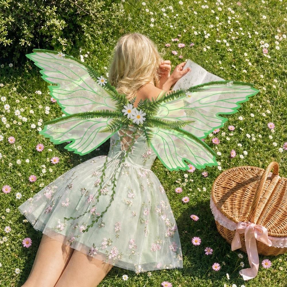 Halloween Renaissance Party Photoshoot Butterfly Wings for Women Woodland Elf Wings for Adult зелений
Halloween Renaissance Party Photoshoot Butterfly Wings for Women Woodland Elf Wings for Adult зелений