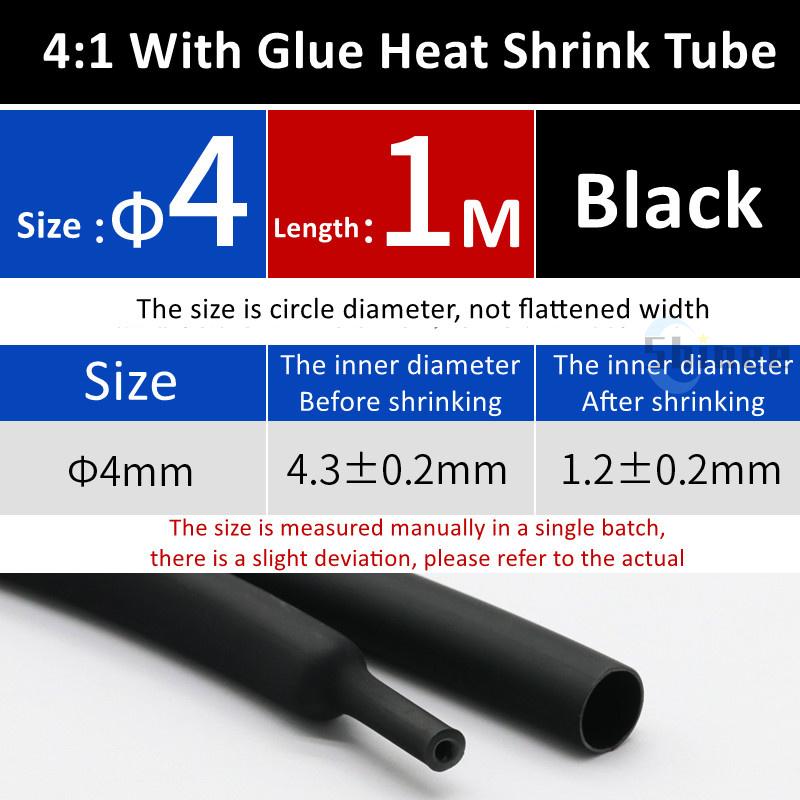 1/5/10/25/50M 4:1 Heat Shrink Tube with Glue Dual Wall Tubing Diameter 4 6 8 12 16 20 24 40 52 72mm Adhesive Lined Sleeve Wrap 1Meter
1/5/10/25/50M 4:1 Heat Shrink Tube with Glue Dual Wall Tubing Diameter 4 6 8 12 16 20 24 40 52 72mm Adhesive Lined Sleeve Wrap 1Meter
