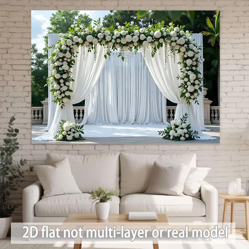 2D Classic White Floral Curtain Background for Wall Art & Party Decor 47.2x31.5inch/120*80cm
2D Classic White Floral Curtain Background for Wall Art & Party Decor 47.2x31.5inch/120*80cm