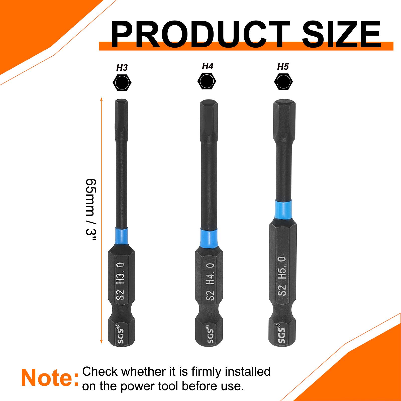 1.5/2.0/2.5/3.0/4.0/5.0/6.0mm Hex Head Wrench Drill Bit 1/4 Hex Shank S2 Magnetic Hexagon Impact Drivers Metric Screwdriver Bit
1.5/2.0/2.5/3.0/4.0/5.0/6.0mm Hex Head Wrench Drill Bit 1/4 Hex Shank S2 Magnetic Hexagon Impact Drivers Metric Screwdriver Bit