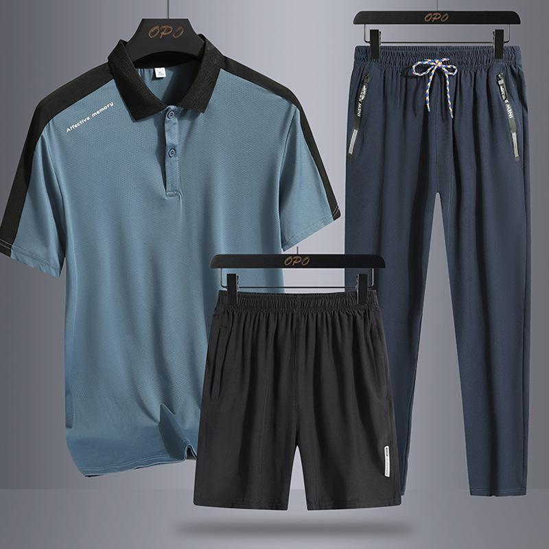Спортивный комплект, мужской повседневный крутой и дышащий эластичный поло с короткими рукавами, летний комплект из трех предметов, мужская одежда XXL
Спортивный комплект, мужской повседневный крутой и дышащий эластичный поло с короткими рукавами, летний комплект из трех предметов, мужская одежда XXL