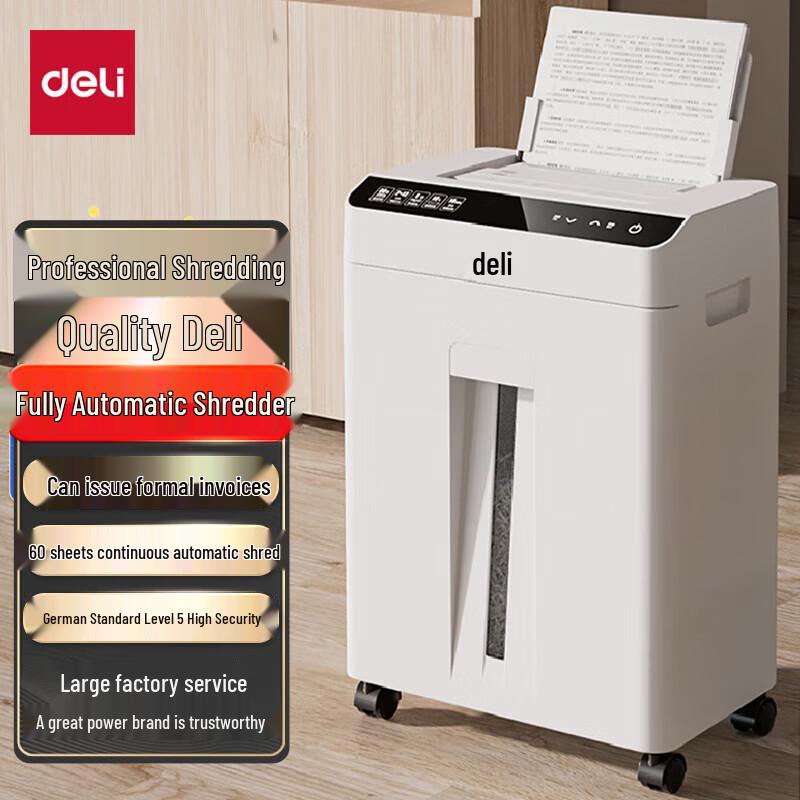 Deli GA810 Automatic 60-Sheet Micro-Cut Paper Shredder CN plug (adapter included)
Deli GA810 Automatic 60-Sheet Micro-Cut Paper Shredder CN plug (adapter included)