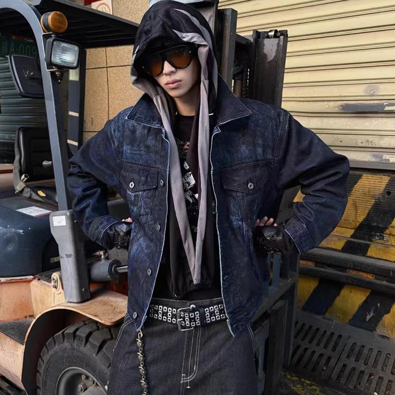 Speckled Ice Blue Gradient Avant-garde Denim Jacket Small
Speckled Ice Blue Gradient Avant-garde Denim Jacket Small