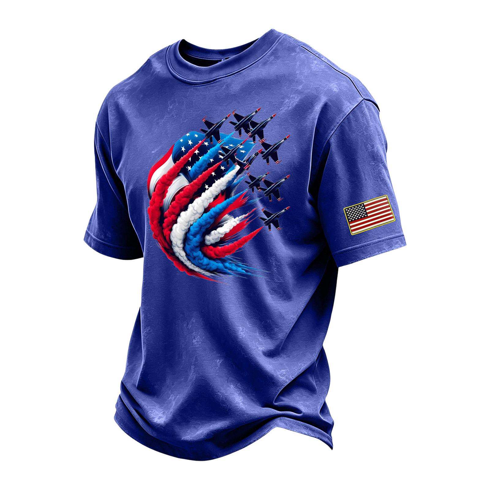 Men s Vintage Washed Independence Day Print Crew Neck Short Sleeve T Shirt Soft Cotton Fabric Casual Fit Durable Stitching XXXL синій
Men s Vintage Washed Independence Day Print Crew Neck Short Sleeve T Shirt Soft Cotton Fabric Casual Fit Durable Stitching XXXL синій