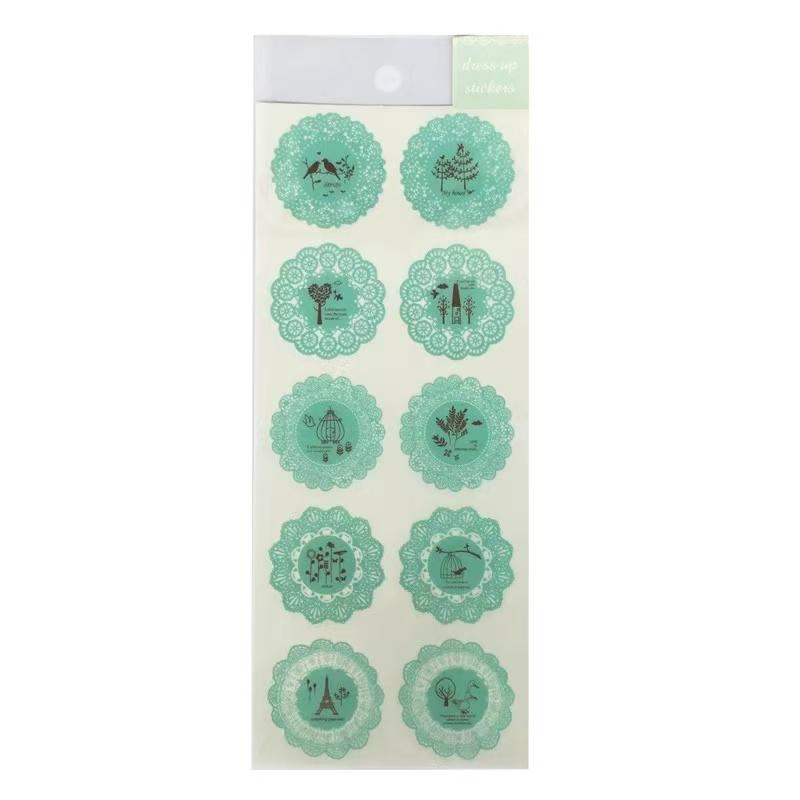 Kawai Stationery Lace Sealing Sticker Round DIY Transparent Multifunctional Decorative Decorative Office School Supplies Lovely зелений
Kawai Stationery Lace Sealing Sticker Round DIY Transparent Multifunctional Decorative Decorative Office School Supplies Lovely зелений