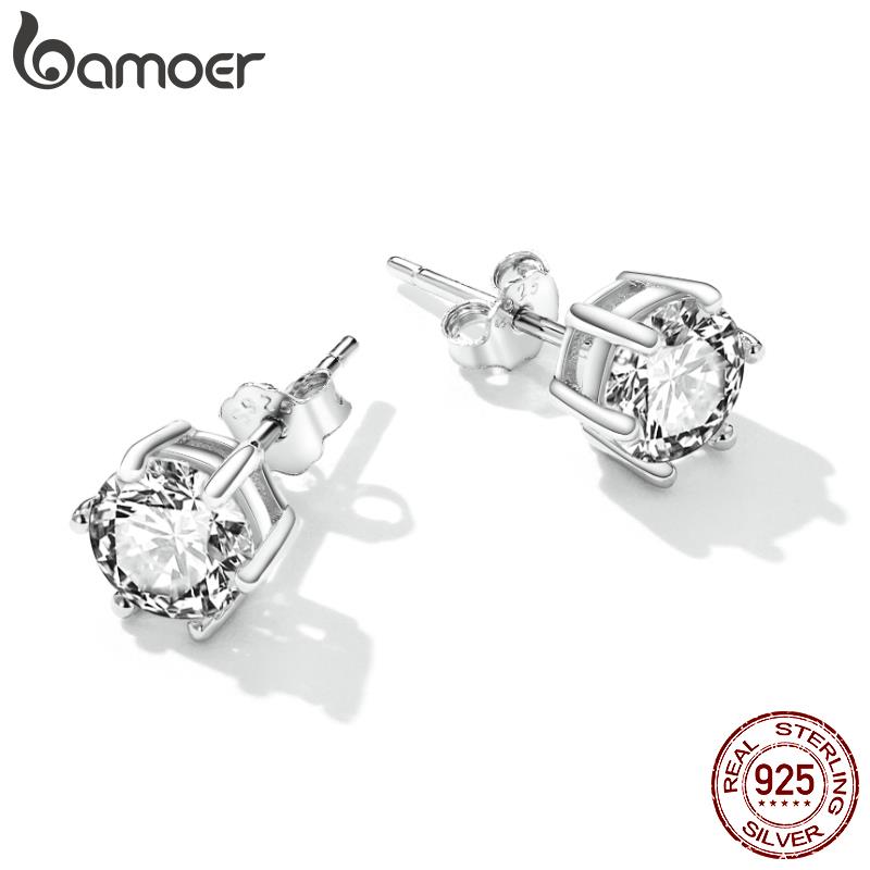 BAMOER 925 Silver Cubic Zirconia Stud Earrings for Women 14k Gold Plated Round CZ Earrings for Sensitive Ear 2 Colors 7MM срібний
BAMOER 925 Silver Cubic Zirconia Stud Earrings for Women 14k Gold Plated Round CZ Earrings for Sensitive Ear 2 Colors 7MM срібний