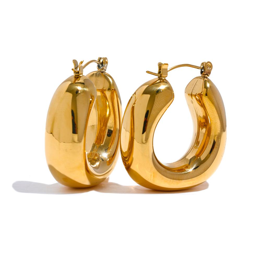 Yhpup High Quality Stainless Steel Round Geometric Chunky Hoops Earrings for Women Charm Metal Simple Fashion Jewelry Waterproof
Yhpup High Quality Stainless Steel Round Geometric Chunky Hoops Earrings for Women Charm Metal Simple Fashion Jewelry Waterproof