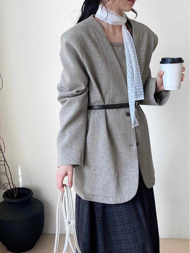 Невозвратный женский шерстяной костюм с поясом, облегающий, в стиле Commuter, куртка L2565
Невозвратный женский шерстяной костюм с поясом, облегающий, в стиле Commuter, куртка L2565