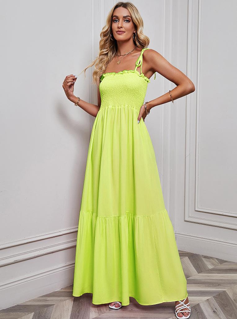 Self-shooting spring and summer sexy thin strap tube top vacation beach long skirt big swing skirt S флуоресцентный зеленый
Self-shooting spring and summer sexy thin strap tube top vacation beach long skirt big swing skirt S флуоресцентный зеленый