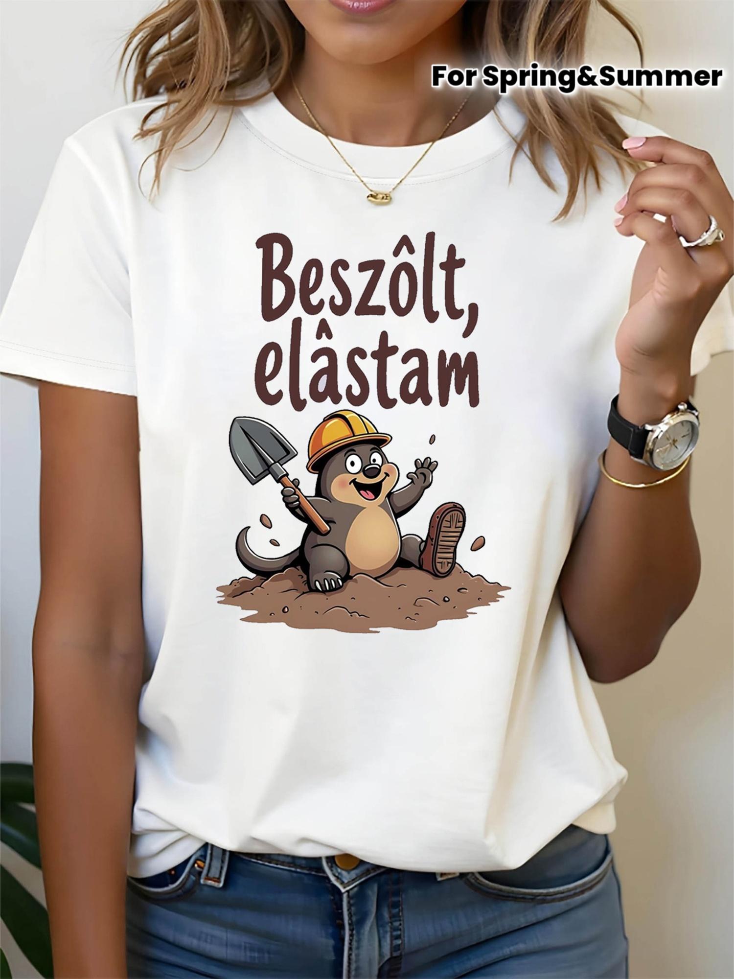 Hungarian Groundhog Beszólt, Elástam Funny Graphic Print | Women S Spring-Summer Short-Sleeve Crew-Neck Casual T-Shirt, S белый
Hungarian Groundhog Beszólt, Elástam Funny Graphic Print | Women S Spring-Summer Short-Sleeve Crew-Neck Casual T-Shirt, S белый
