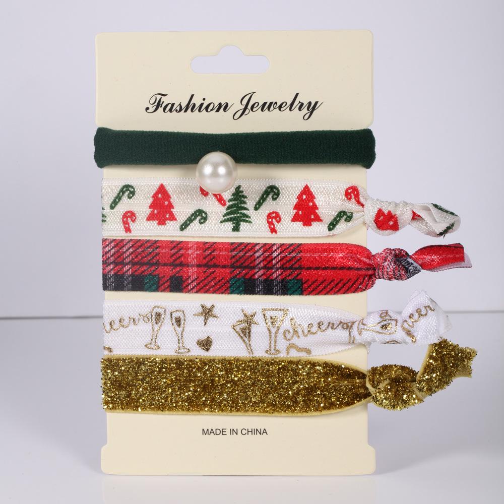 Резинки для волос с рождественским узором 2016 - 5 шт./набор Праздничные аксессуары для волос
Резинки для волос с рождественским узором 2016 - 5 шт./набор Праздничные аксессуары для волос