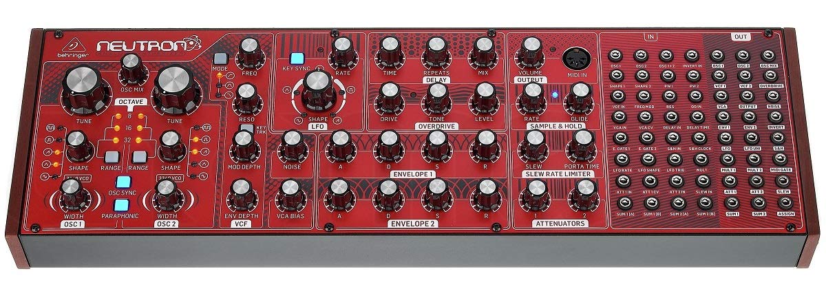Парафонічний аналоговий синтезатор Behringer NEUTRON Red Semi-Modular червоний
Парафонічний аналоговий синтезатор Behringer NEUTRON Red Semi-Modular червоний