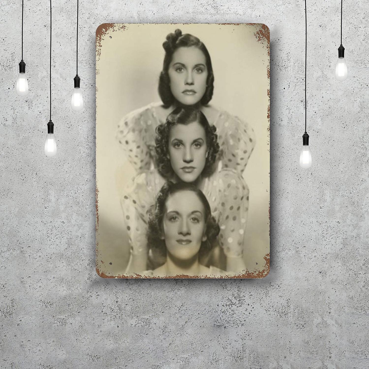 The Andrews Sisters Vintage Metal Tin Signs Posters Decor Retro Metal Plaque Wall Art Decor for Garage Bar 20x30cm(7.8x11.8inch)
The Andrews Sisters Vintage Metal Tin Signs Posters Decor Retro Metal Plaque Wall Art Decor for Garage Bar 20x30cm(7.8x11.8inch)