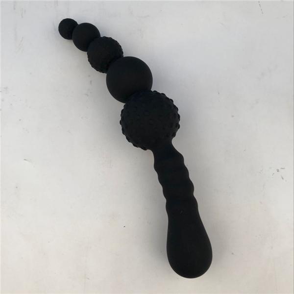 Buy Silicone Anal Plug Waterproof Handheld Prostate Massager Beaded