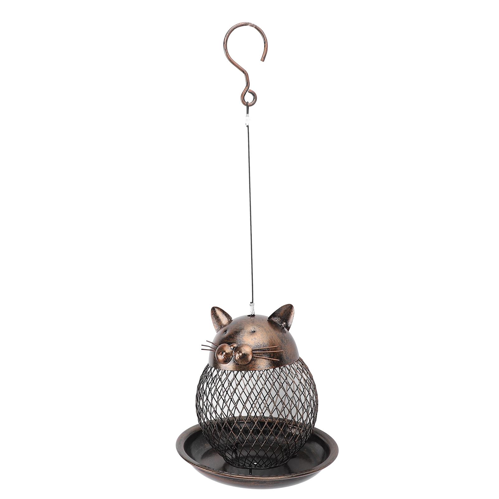 Hanging Bird Feeder for Outdoor Iron Squirrel Proof Retro Cat Shaped Metal Mesh Wild Bird Feeder for Garden Decor
Hanging Bird Feeder for Outdoor Iron Squirrel Proof Retro Cat Shaped Metal Mesh Wild Bird Feeder for Garden Decor