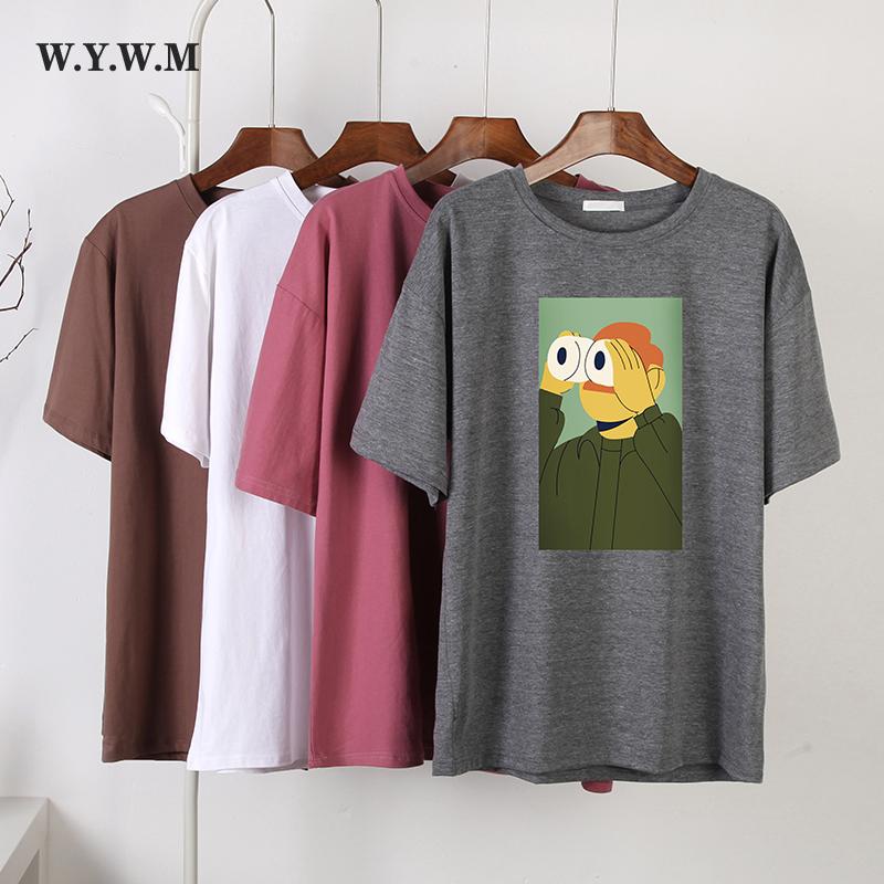 WYWM Kawaii Графическая футболка женская летняя оверсайз повседневная хлопковая футболка с короткими рукавами модные забавные топы с мультяшным принтом женские
WYWM Kawaii Графическая футболка женская летняя оверсайз повседневная хлопковая футболка с короткими рукавами модные забавные топы с мультяшным принтом женские