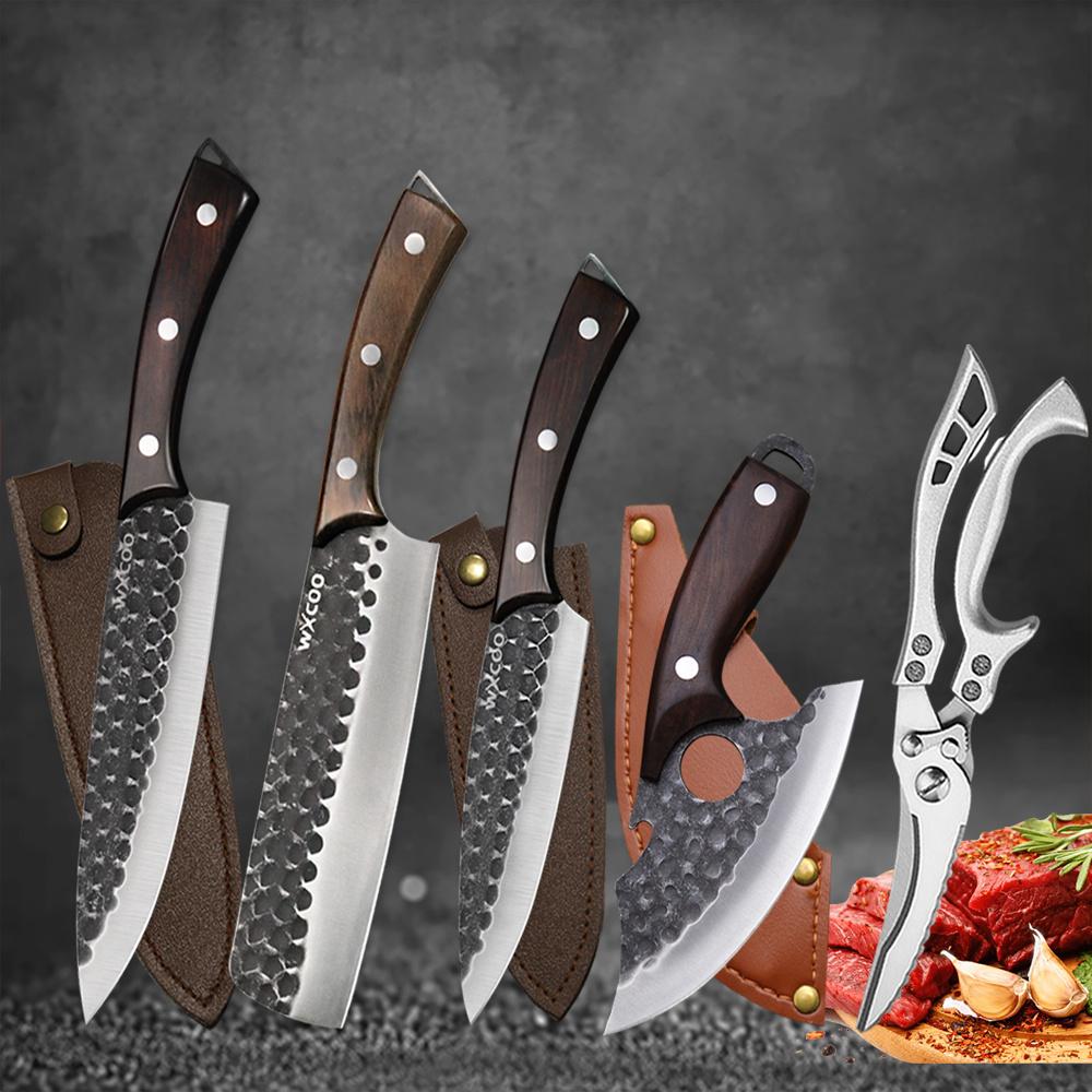 Набор из 5 многофункциональных кухонных ножей из нержавеющей стали, ультраострый, шеф-повар, для обвалки, топорики, универсальный, мясника, разделочный, ножницы
Набор из 5 многофункциональных кухонных ножей из нержавеющей стали, ультраострый, шеф-повар, для обвалки, топорики, универсальный, мясника, разделочный, ножницы