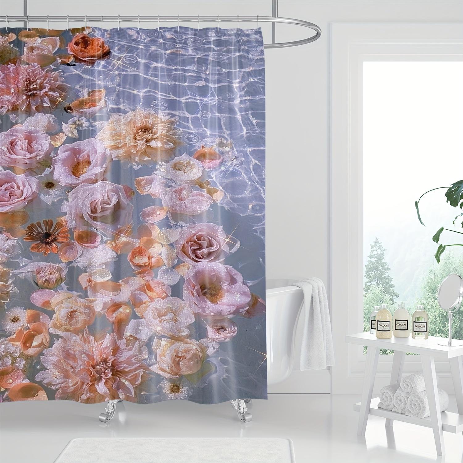 1Pc Elegant Floral Seascape Shower Curtain - Modern Digital Print, Polyester, Machine Washable, Includes Hooks, Ideal For Bathro W60H190(CM)-1 Pcs
1Pc Elegant Floral Seascape Shower Curtain - Modern Digital Print, Polyester, Machine Washable, Includes Hooks, Ideal For Bathro W60H190(CM)-1 Pcs