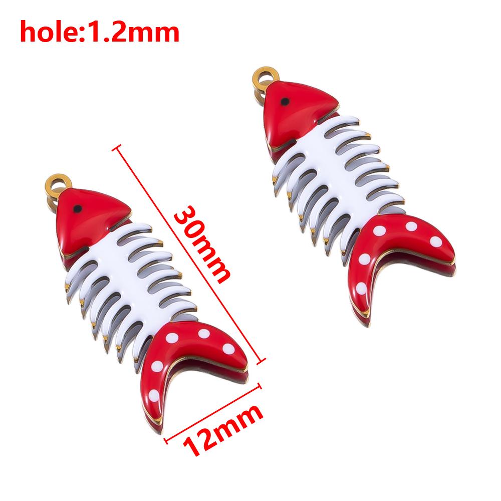 2pcs 6pcs Stainless Steel Enamel Fish Bone Charms Two-sided Dripping oil Pendant Base DIY Boho Necklace Jewelry Earrings Making 2pcs
2pcs 6pcs Stainless Steel Enamel Fish Bone Charms Two-sided Dripping oil Pendant Base DIY Boho Necklace Jewelry Earrings Making 2pcs