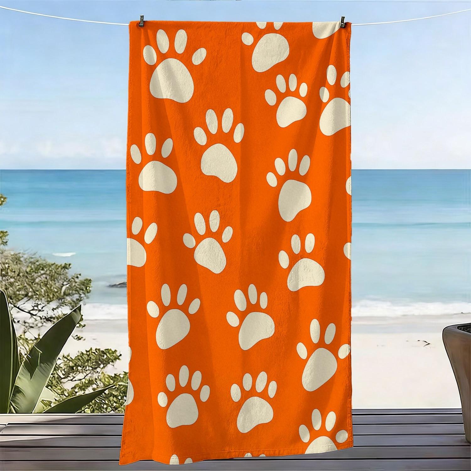Cute Animal Paw Print Beach Towel, Adorable Paw Pattern Ultra Fine Microfiber Quick Dry Highly Absorbent for Beach Pool Picnic W30*H60(CM)
Cute Animal Paw Print Beach Towel, Adorable Paw Pattern Ultra Fine Microfiber Quick Dry Highly Absorbent for Beach Pool Picnic W30*H60(CM)