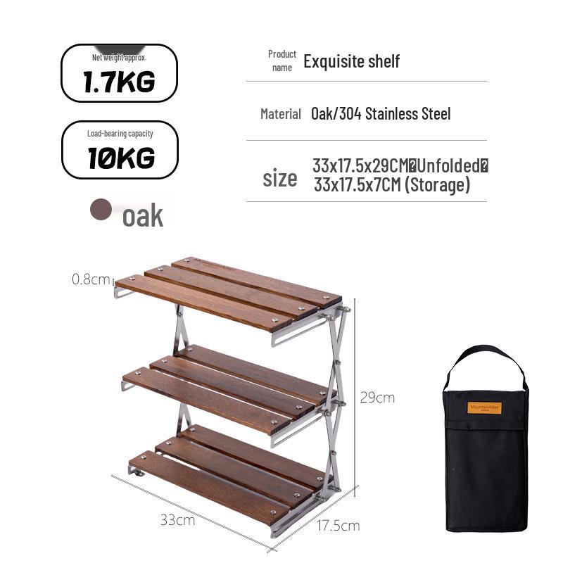 Mountain Guest Portable & Collapsible Sapele Wood Desk & Storage Rack, Dual-Use, Three-Tier
Mountain Guest Portable & Collapsible Sapele Wood Desk & Storage Rack, Dual-Use, Three-Tier