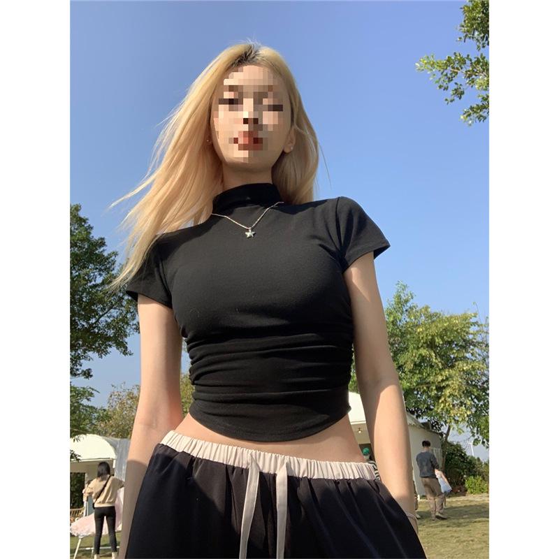 Белый кроп-топ с высоким воротником и сборками - Приталенный, с коротким рукавом, с асимметричным плечом для женщин Extra Large чёрный
Белый кроп-топ с высоким воротником и сборками - Приталенный, с коротким рукавом, с асимметричным плечом для женщин Extra Large чёрный