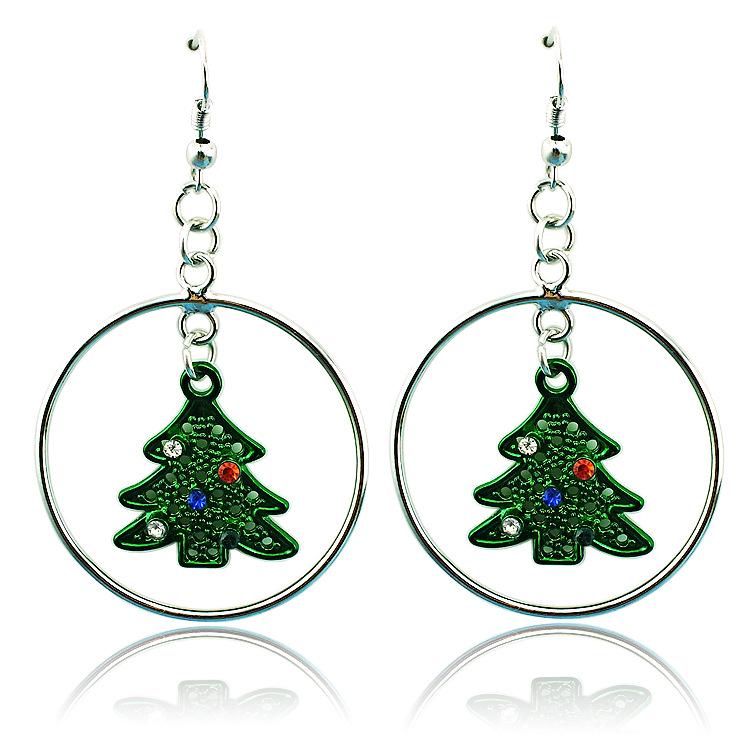 European and American Fashion Rhinestone Christmas Tree Earrings 20x22mm
European and American Fashion Rhinestone Christmas Tree Earrings 20x22mm