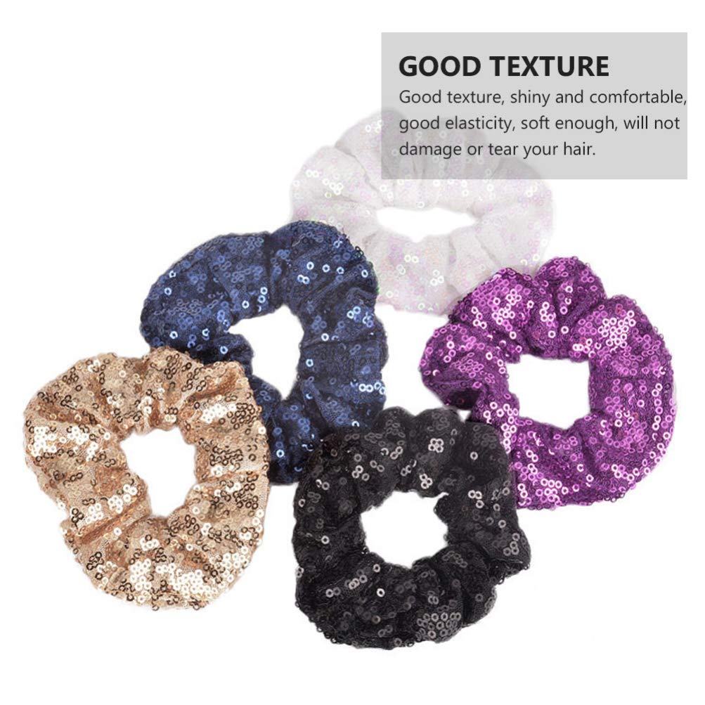 FRCOLOR 2pcs Sequin Hair Scrunchies Sparkle Elastics Hair Ties Glitter Ponytail Holder for Daily, Christmas, Party (Black)
FRCOLOR 2pcs Sequin Hair Scrunchies Sparkle Elastics Hair Ties Glitter Ponytail Holder for Daily, Christmas, Party (Black)