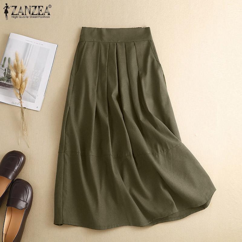 ZANZEA Женские повседневные свободные летние юбки с эластичной талией - стильные, удобные, универсальные 
ZANZEA Женские повседневные свободные летние юбки с эластичной талией - стильные, удобные, универсальные