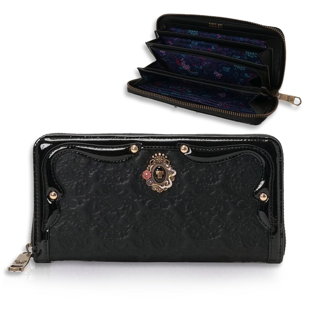 ANNA SUI Serpent Round Zip Long Wallet with Bill Compartment and Card Slots, Large Capacity, Women s, 316111, Black
ANNA SUI Serpent Round Zip Long Wallet with Bill Compartment and Card Slots, Large Capacity, Women s, 316111, Black