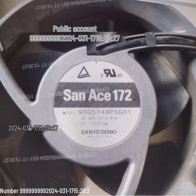 48V 2.91A Sanyo Imported Fan 9SG5748P5G01/P5G21/P5G10 Model 2: 48V 2.91A
48V 2.91A Sanyo Imported Fan 9SG5748P5G01/P5G21/P5G10 Model 2: 48V 2.91A