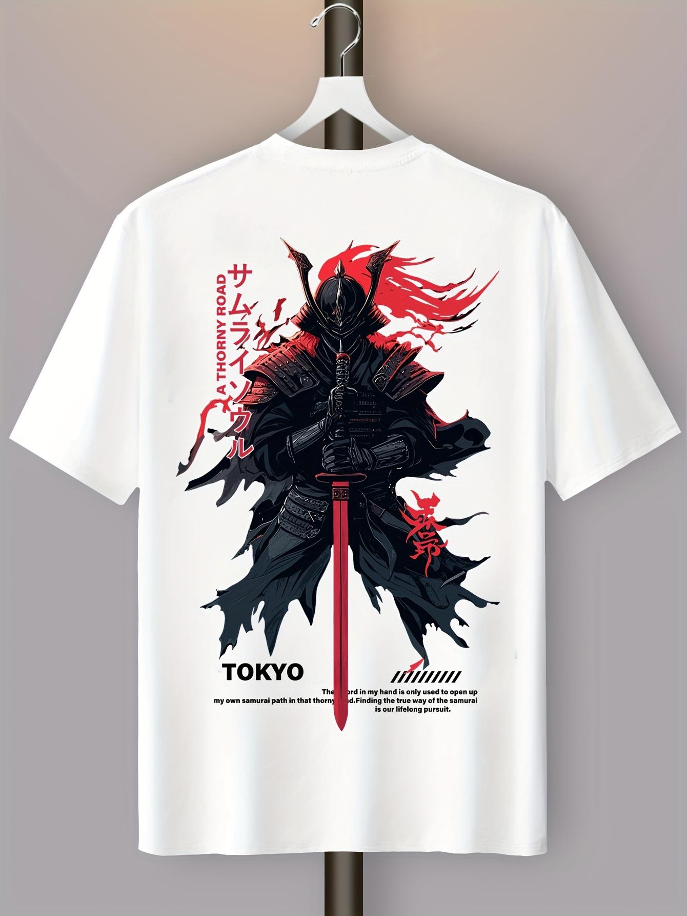 Mens Summer 100 Cotton T Shirt with Samurai and Tokyo Anime Prints Suitable for Samurai Warriors and Anime Enthusiasts 4XL
Mens Summer 100 Cotton T Shirt with Samurai and Tokyo Anime Prints Suitable for Samurai Warriors and Anime Enthusiasts 4XL