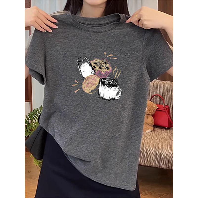2026 Spring/Summer Women s Korean Style Dark Gray Round Neck Slimming Pure Cotton Short Sleeve T-shirt 3XL
2026 Spring/Summer Women s Korean Style Dark Gray Round Neck Slimming Pure Cotton Short Sleeve T-shirt 3XL