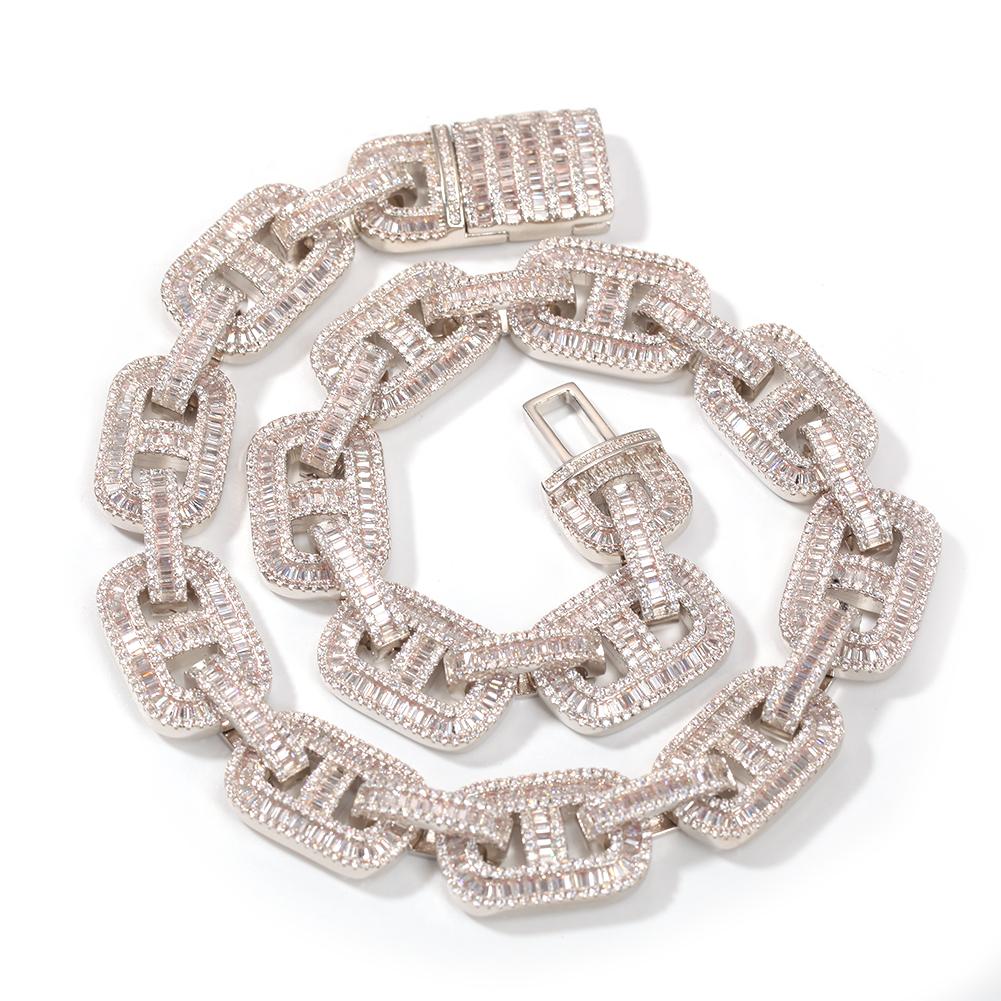 The BLING KING 15MM Miami Cuban Necklace for Men HipHop CZ Baguettecz Setting Iced Out Zircon Pave Luxury Fashion Hiphop Jewelry 7inch bracelet срібний
The BLING KING 15MM Miami Cuban Necklace for Men HipHop CZ Baguettecz Setting Iced Out Zircon Pave Luxury Fashion Hiphop Jewelry 7inch bracelet срібний