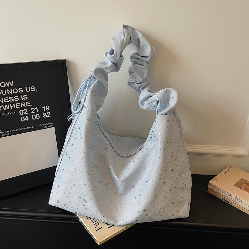 Pleated Shoulder Bag Elegant Stars Double Zipper Women s Underarm Bag Large Hobos Adjustable Drawstring Dumpling Crossbody Bag 46x16x32cm синій
Pleated Shoulder Bag Elegant Stars Double Zipper Women s Underarm Bag Large Hobos Adjustable Drawstring Dumpling Crossbody Bag 46x16x32cm синій