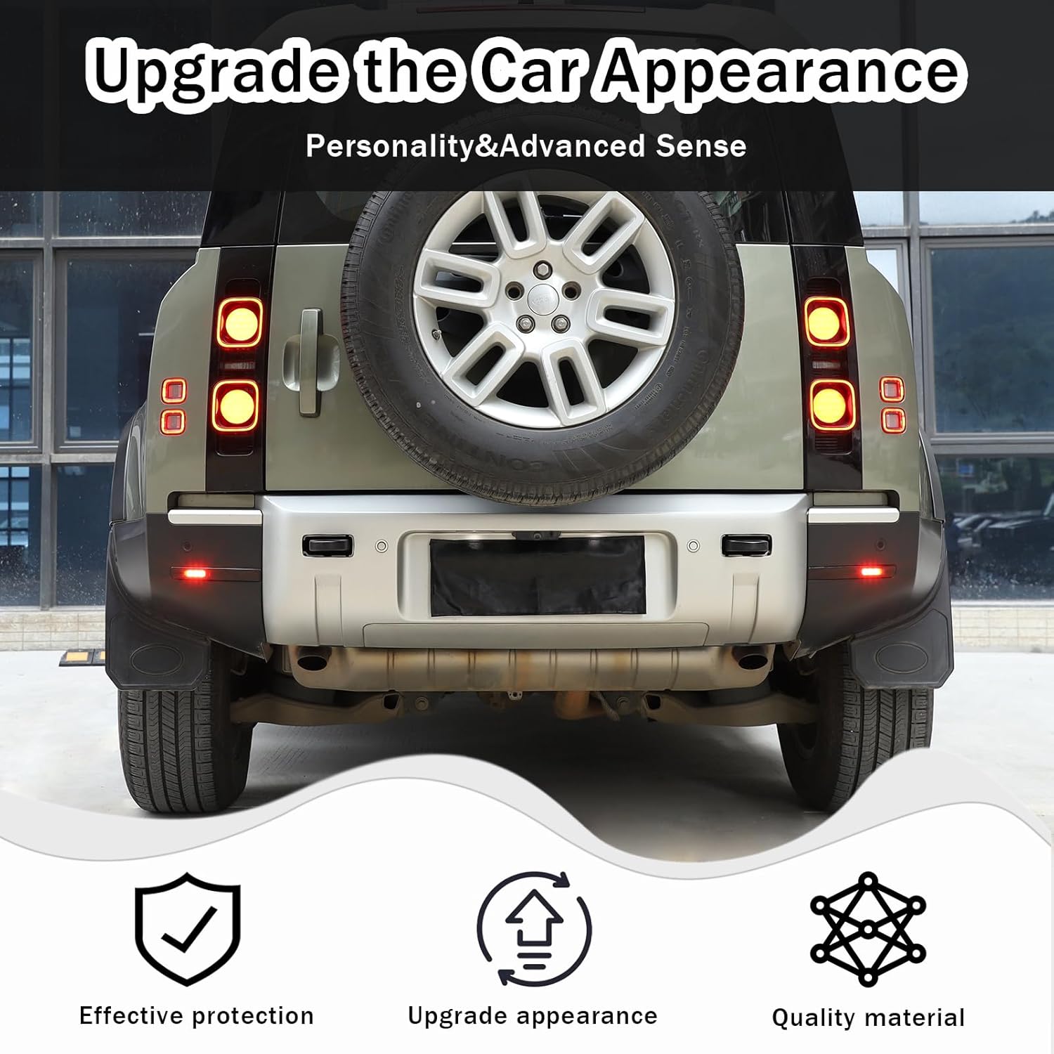 Smoked Tinted Light Cover for L@nd Rover Defender 2020 2021 2022 2023, ABS Material Rear Fog Light Lamp Guard Covers Trim Accessories, Transparent
Smoked Tinted Light Cover for L@nd Rover Defender 2020 2021 2022 2023, ABS Material Rear Fog Light Lamp Guard Covers Trim Accessories, Transparent