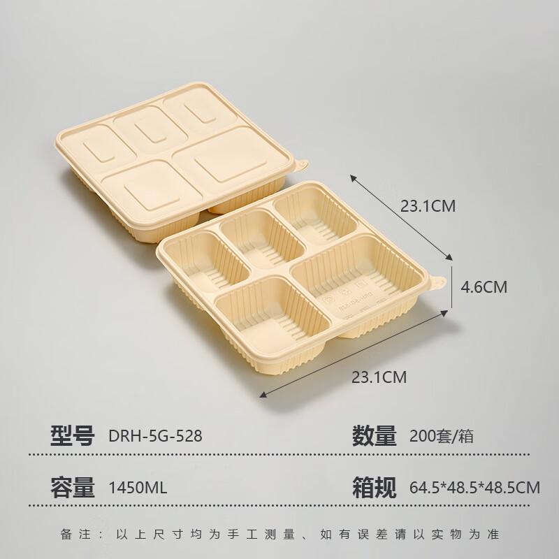 Biodegradable 5-Compartment Takeout Containers
Biodegradable 5-Compartment Takeout Containers