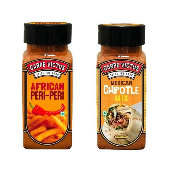 Carpe Victus Popcorn Seasonings Combo, Peri Peri and Chipotle Powder Masala, Multipurpose Seasoning Masalas(Pack of 2, 100 gms each)
Carpe Victus Popcorn Seasonings Combo, Peri Peri and Chipotle Powder Masala, Multipurpose Seasoning Masalas(Pack of 2, 100 gms each)